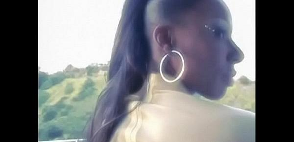  Black girl with hoop earrings Skyy Black is getting her pussy eaten out and banged